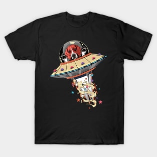 Space Beagle Abduction Close Encounter of UFO T-Shirt